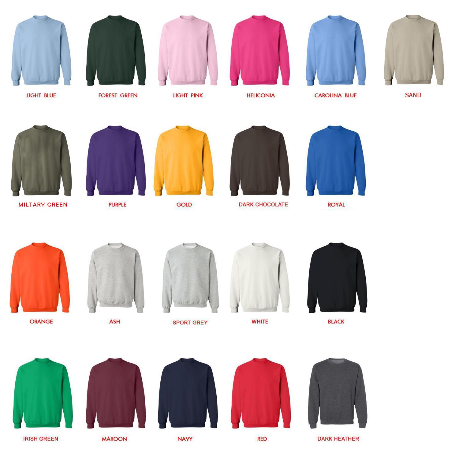 sweatshirt color chart - Joji Merch
