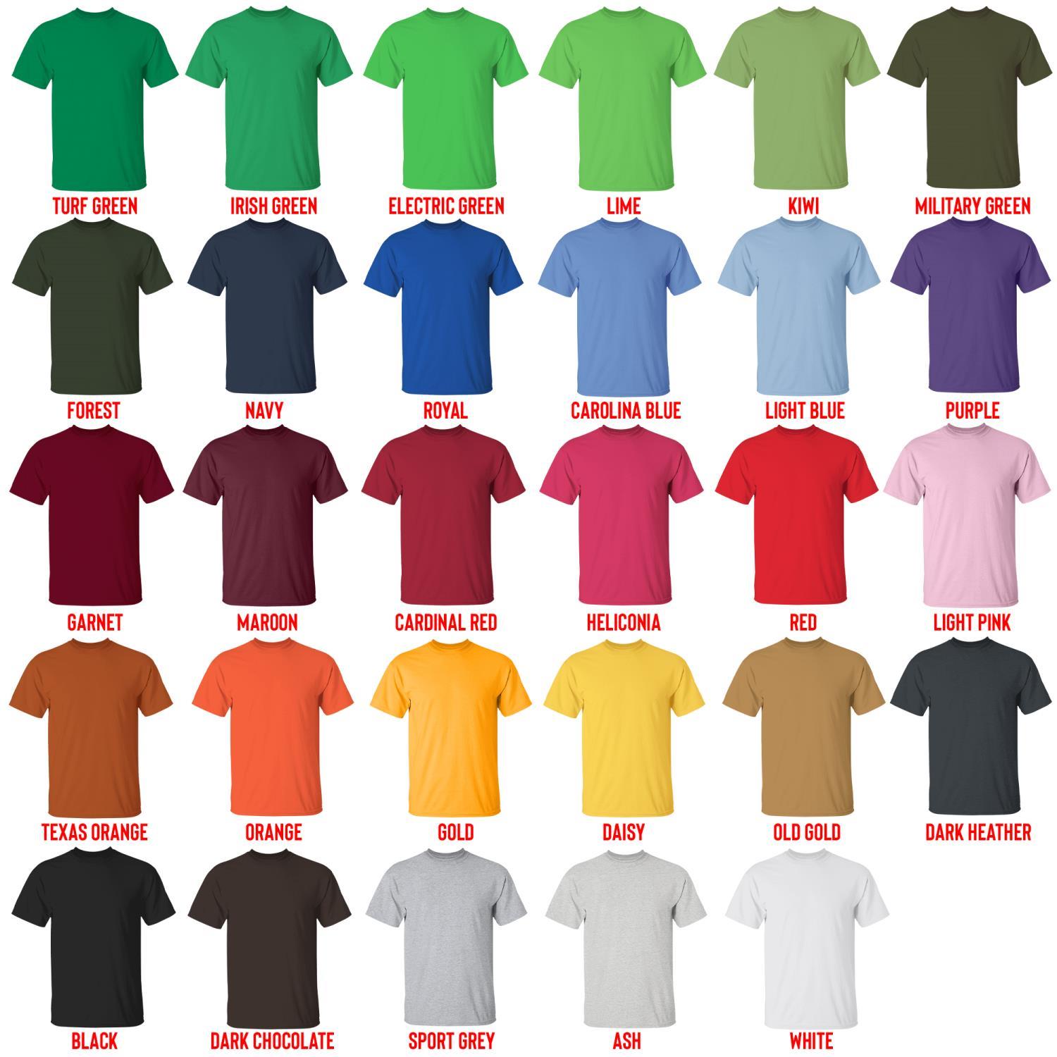 t shirt color chart - Joji Merch
