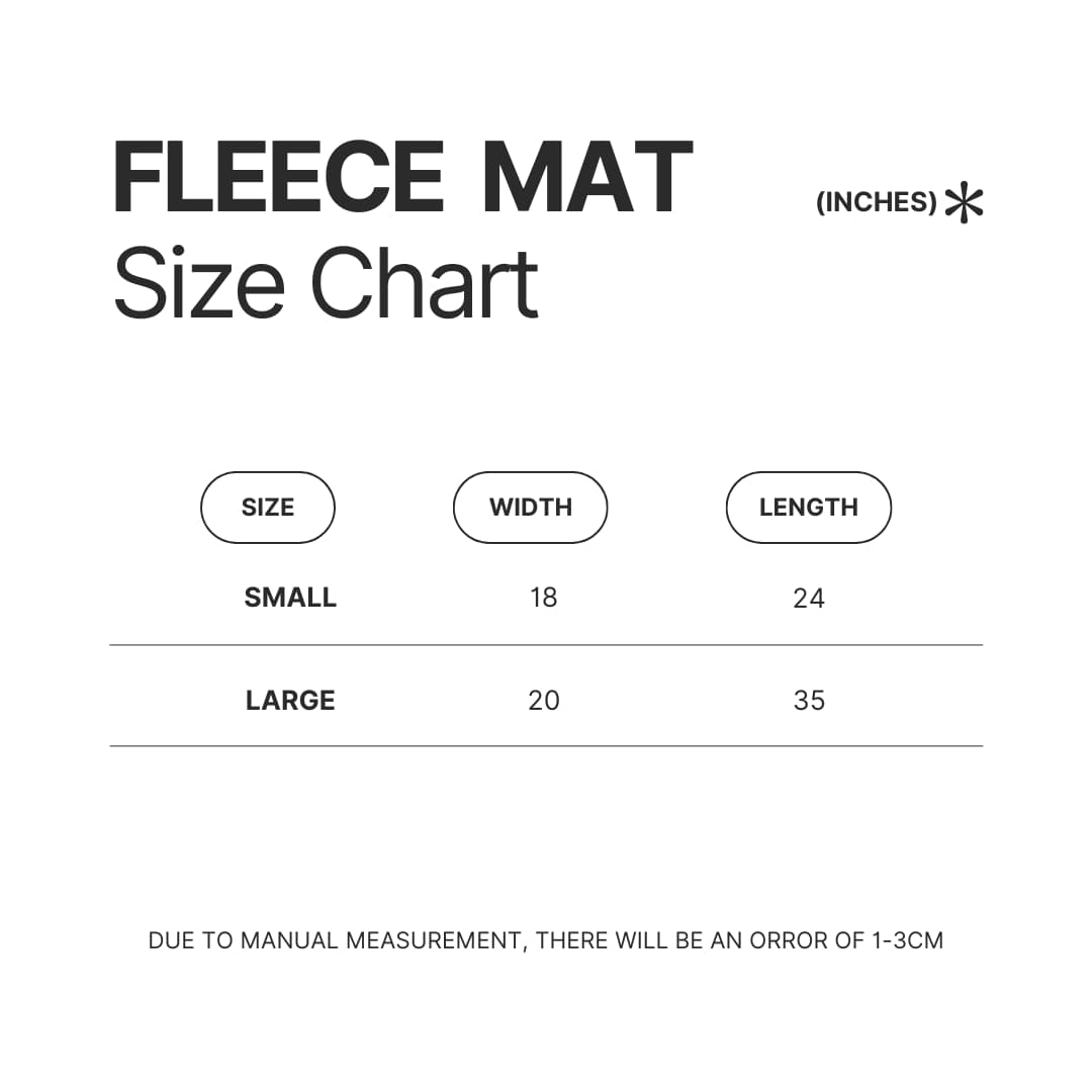 Fleece Mat Size Chart - Joji Merch